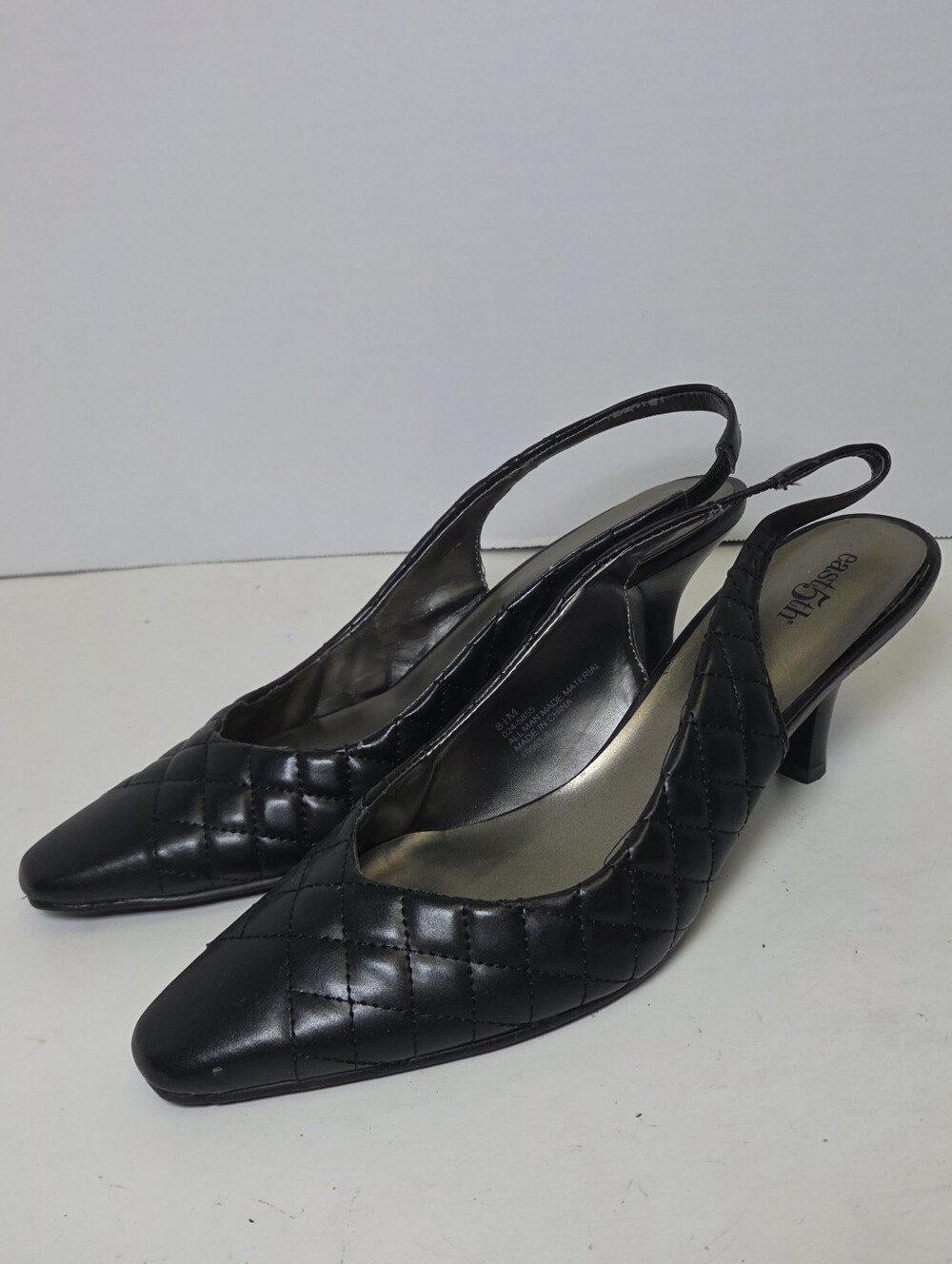 East 5th Joan quilted slingback pumps